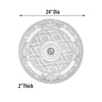 Médaillon de plafond chérubin ciel de 24 pouces