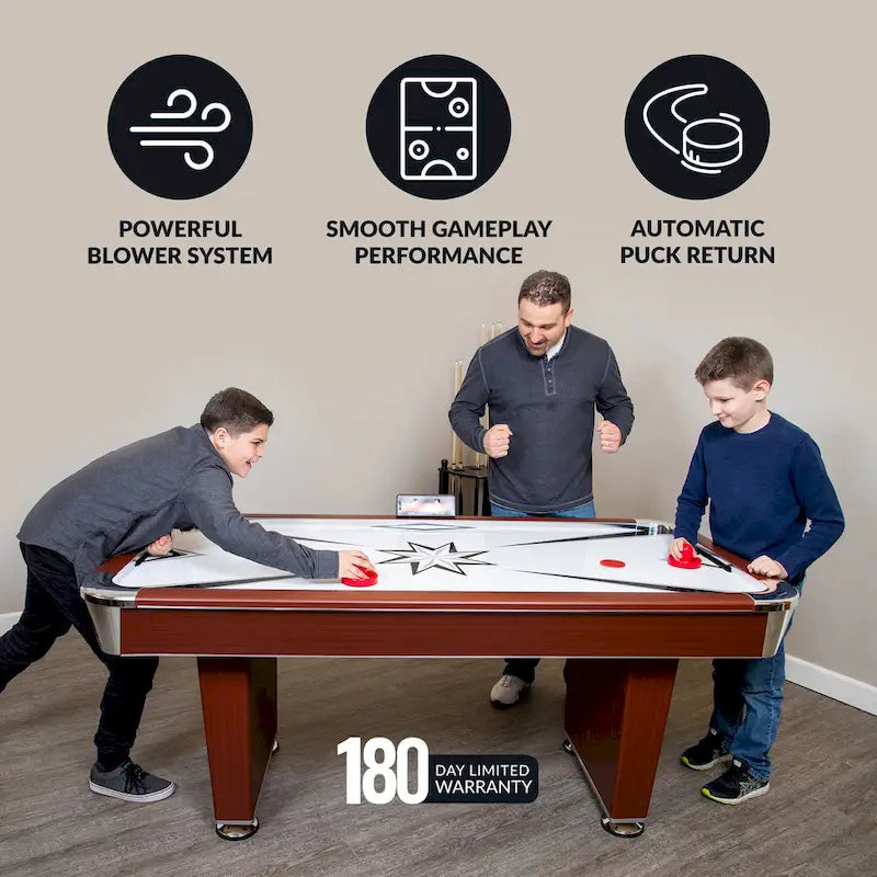 Table de hockey sur air Hathaway Midtown 72 po avec affichage des scores à DEL - Finition cerisier