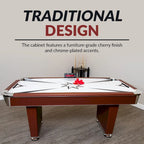 Table de hockey sur air Hathaway Midtown 72 po avec affichage des scores à DEL - Finition cerisier