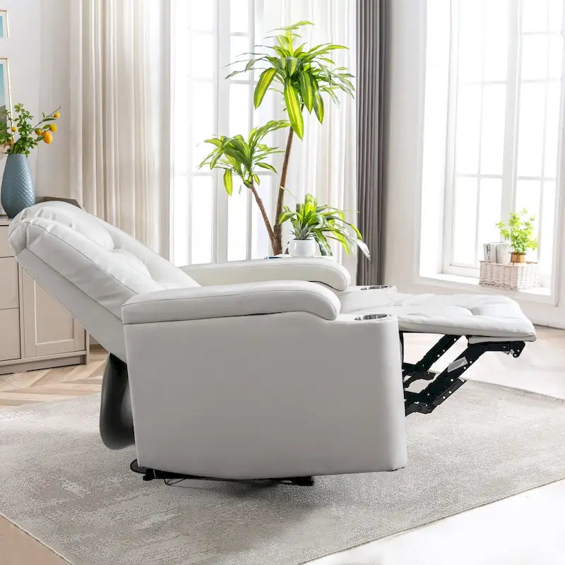 Fauteuil inclinable électrique en cuir pour home cinéma, confortable