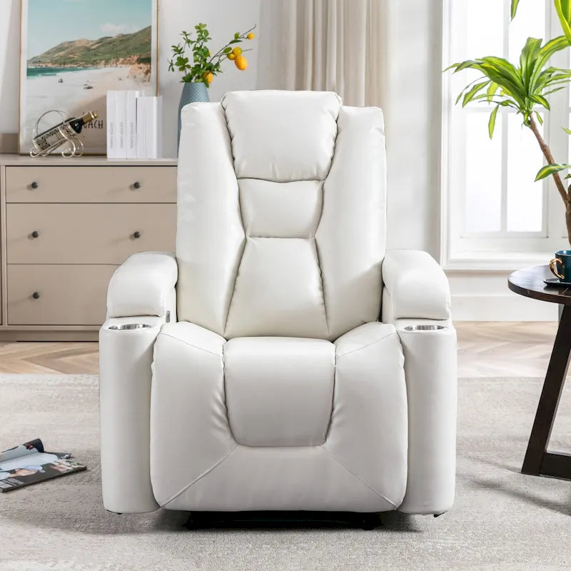Fauteuil inclinable électrique en cuir pour home cinéma, confortable