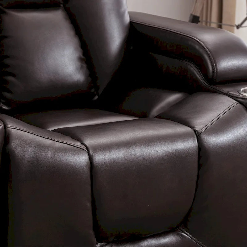 Fauteuil inclinable électrique en cuir pour home cinéma, confortable