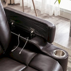 Fauteuil inclinable électrique en cuir pour home cinéma, confortable