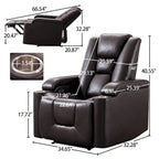 Fauteuil inclinable électrique en cuir pour home cinéma, confortable