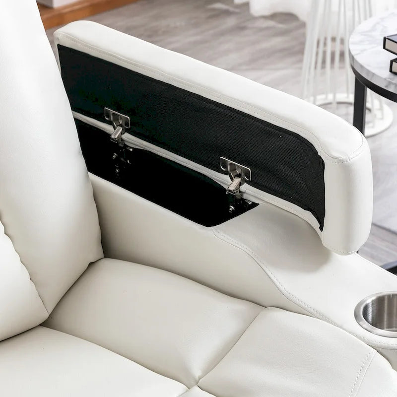 Fauteuil inclinable électrique en cuir pour home cinéma, confortable