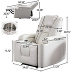 Fauteuil inclinable électrique en cuir pour home cinéma, confortable