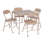 Ensemble table et chaises pliantes 5 pièces avec plateau rembourré - 85 cm (L) x 85 cm (P) x 70,5 cm (H)