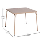 Ensemble table et chaises pliantes 5 pièces avec plateau rembourré - 85 cm (L) x 85 cm (P) x 70,5 cm (H)