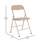 Ensemble table et chaises pliantes 5 pièces avec plateau rembourré - 85 cm (L) x 85 cm (P) x 70,5 cm (H)