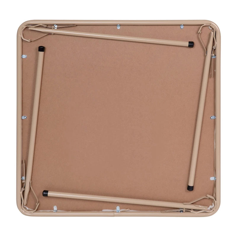 Ensemble table et chaises pliantes 5 pièces avec plateau rembourré - 85 cm (L) x 85 cm (P) x 70,5 cm (H)