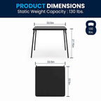 Ensemble table et chaises pliantes 5 pièces avec plateau rembourré - 85 cm (L) x 85 cm (P) x 70,5 cm (H)