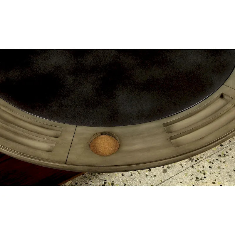 Table de jeu traditionnelle Nami en bois massif gris de Furniture of America