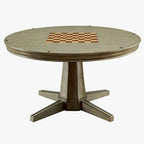 Table de jeu traditionnelle Nami en bois massif gris de Furniture of America
