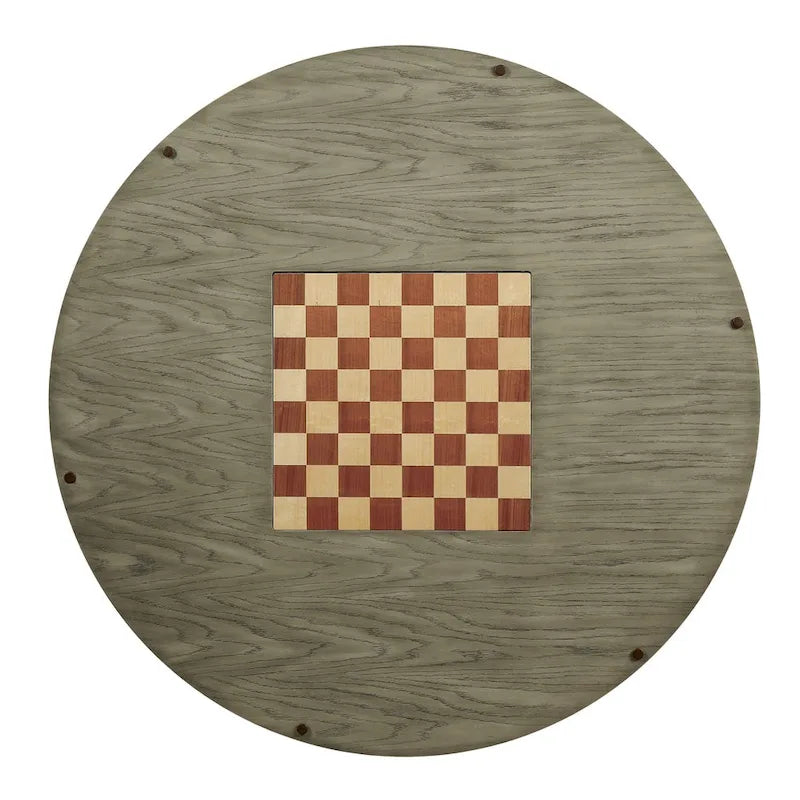 Table de jeu traditionnelle Nami en bois massif gris de Furniture of America