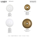 Rosace de plafond blanche Wingate de Livex Lighting, références 82073, 82075, 82076 et 82077