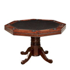 Table de poker traditionnelle Gary en bois massif de cerisier, par Furniture of America