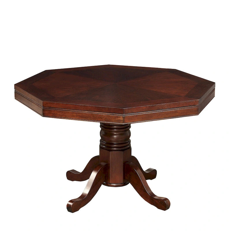 Table de poker traditionnelle Gary en bois massif de cerisier, par Furniture of America