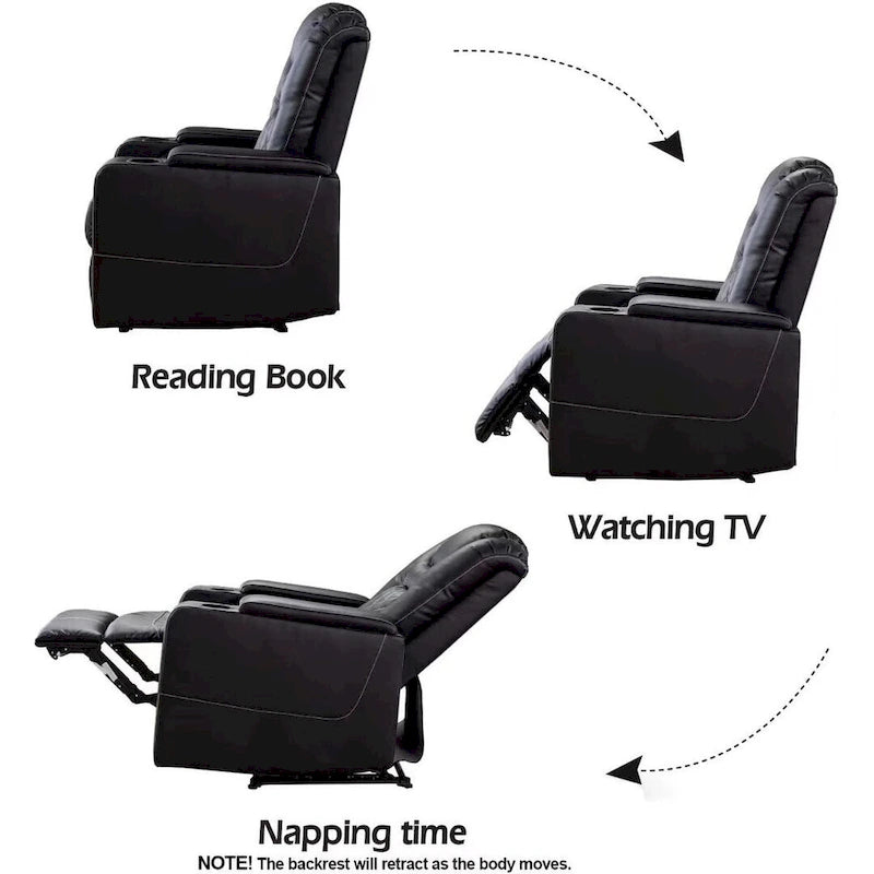 Fauteuil inclinable électrique multifonction Ebello pour home cinéma
