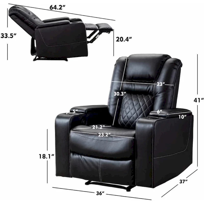 Fauteuil inclinable électrique multifonction Ebello pour home cinéma