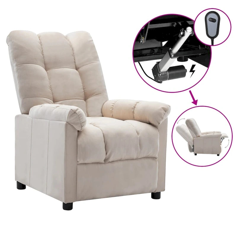 Fauteuil inclinable vidaXL, confortable et relaxant, en tissu pour home cinéma - 29,1 x 38,9 x 40,1 cm