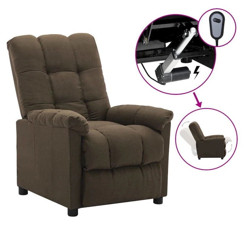 Fauteuil inclinable vidaXL, confortable et relaxant, en tissu pour home cinéma - 29,1 x 38,9 x 40,1 cm