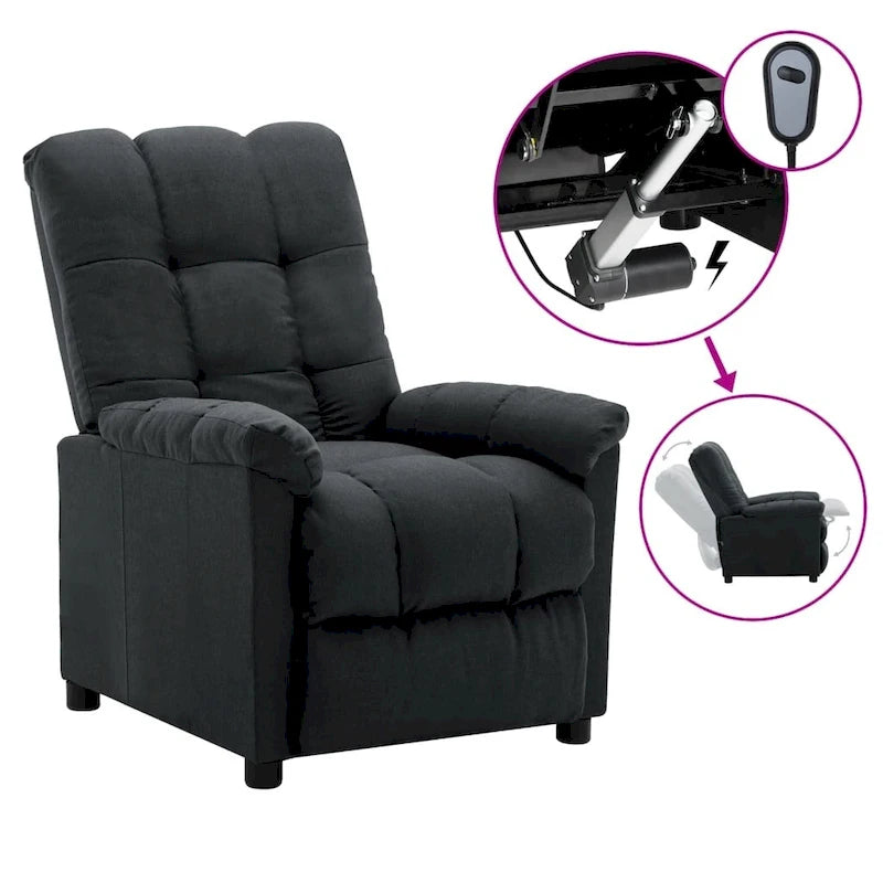 Fauteuil inclinable vidaXL, confortable et relaxant, en tissu pour home cinéma - 29,1 x 38,9 x 40,1 cm