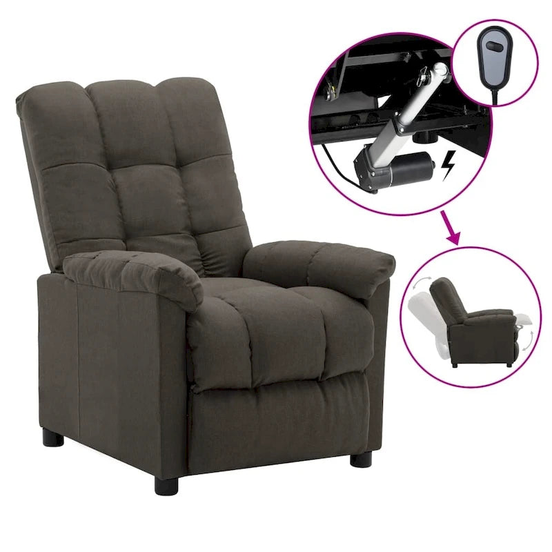 Fauteuil inclinable vidaXL, confortable et relaxant, en tissu pour home cinéma - 29,1 x 38,9 x 40,1 cm