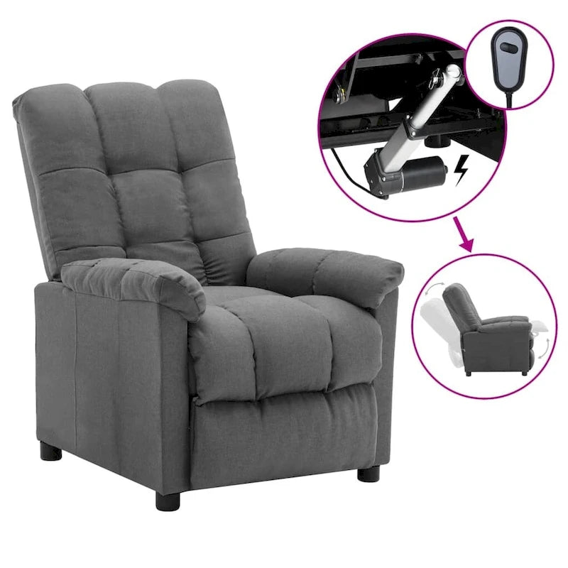 vidaXL Recliner Chair Leisure Cozy Recliner for Home Theater Cinema Fabric - 29.1  x 38.9  x 40.1 