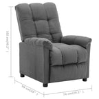 Fauteuil inclinable vidaXL, confortable et relaxant, en tissu pour home cinéma - 29,1 x 38,9 x 40,1 cm