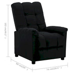 Fauteuil inclinable vidaXL, confortable et relaxant, en tissu pour home cinéma - 29,1 x 38,9 x 40,1 cm