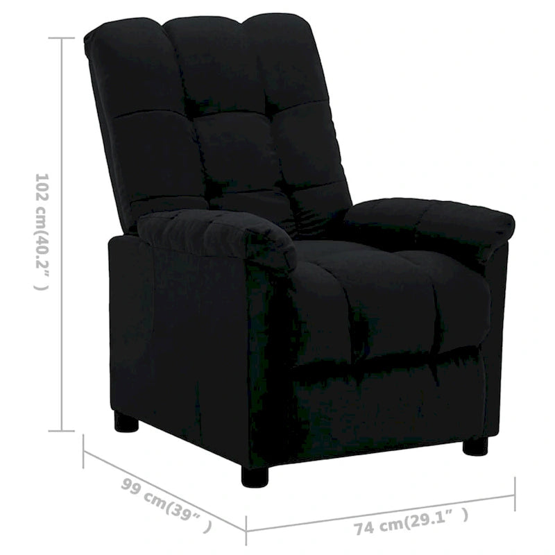 Fauteuil inclinable vidaXL, confortable et relaxant, en tissu pour home cinéma - 29,1 x 38,9 x 40,1 cm