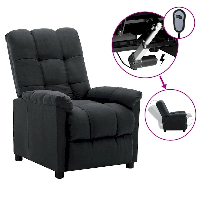 Fauteuil inclinable vidaXL, confortable et relaxant, en tissu pour home cinéma - 29,1 x 38,9 x 40,1 cm