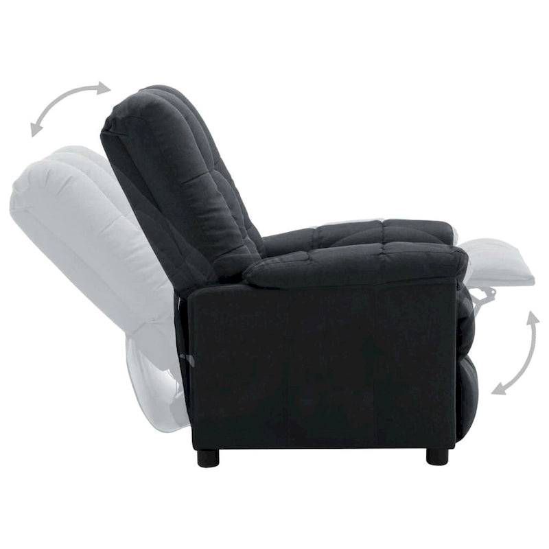 Fauteuil inclinable vidaXL, confortable et relaxant, en tissu pour home cinéma - 29,1 x 38,9 x 40,1 cm
