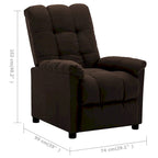 Fauteuil inclinable vidaXL, confortable et relaxant, en tissu pour home cinéma - 29,1 x 38,9 x 40,1 cm