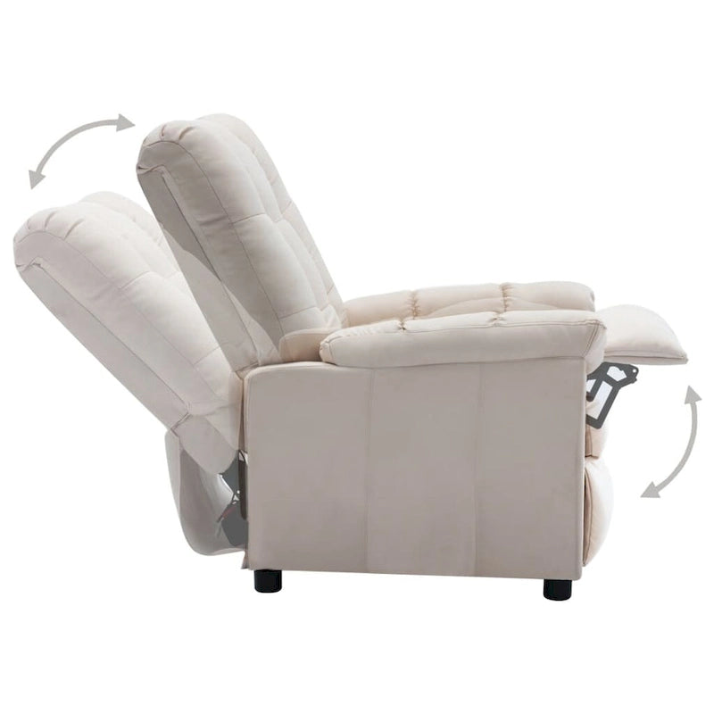 Fauteuil inclinable vidaXL, confortable et relaxant, en tissu pour home cinéma - 29,1 x 38,9 x 40,1 cm