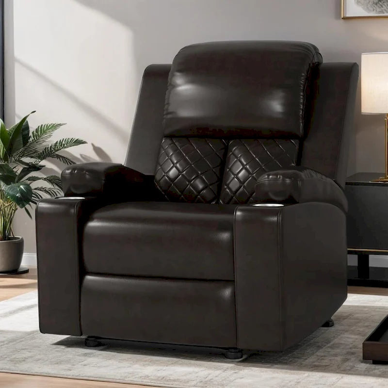 Fauteuil inclinable manuel pour home cinéma avec dossier et accoudoirs rembourrés