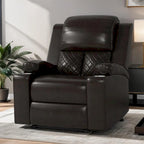 Fauteuil inclinable manuel pour home cinéma avec dossier et accoudoirs rembourrés