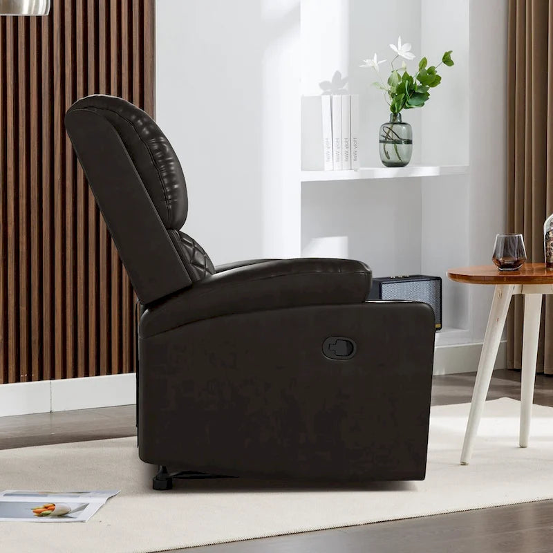 Fauteuil inclinable manuel pour home cinéma avec dossier et accoudoirs rembourrés