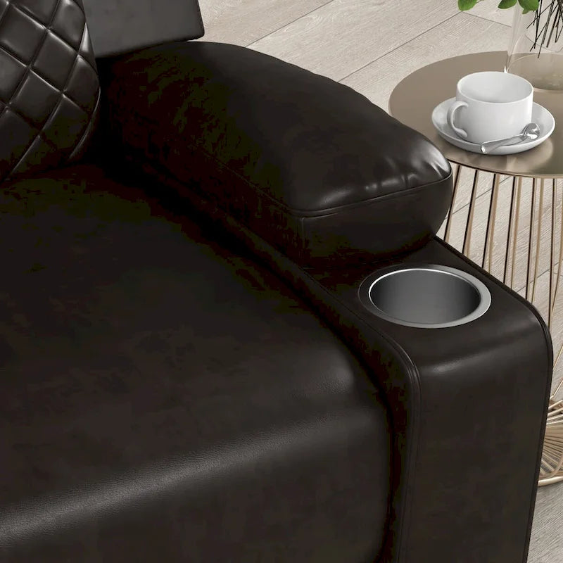 Fauteuil inclinable manuel pour home cinéma avec dossier et accoudoirs rembourrés