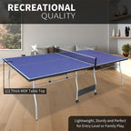 Table de ping-pong pliable de taille moyenne (2,44 m), 2 raquettes et 3 balles