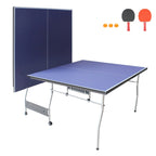 Table de ping-pong pliable de taille moyenne (2,44 m), 2 raquettes et 3 balles