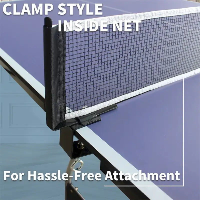 Table de ping-pong pliable de taille moyenne (2,44 m), 2 raquettes et 3 balles