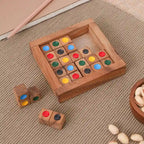 Jeu de Sudoku coloré fait main Novica en bois