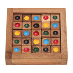 Jeu de Sudoku coloré fait main Novica en bois