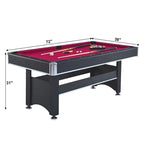 Table de billard de 1,83 m avec plateau de ping-pong