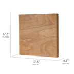 Jeu de société américain Art Decor en bois comprenant un jeu d'échecs et de dames avec tiroir - 6,35 cm (H) x 40,66 cm (L) x 40,66 cm (P)