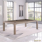 Table de billard Olivia GreyWash Ash de 2,13 m (7 pieds) en ardoise avec plateau de table.