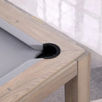 Table de billard Olivia GreyWash Ash de 2,13 m (7 pieds) en ardoise avec plateau de table.