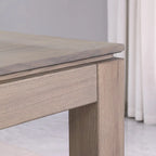 Table de billard Olivia GreyWash Ash de 2,13 m (7 pieds) en ardoise avec plateau de table.