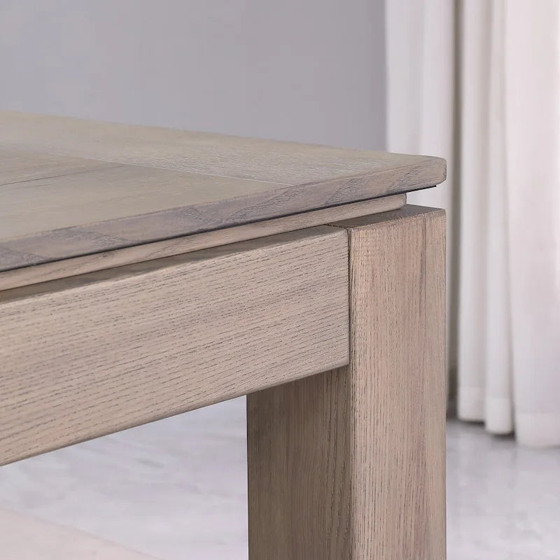 Table de billard Olivia GreyWash Ash de 2,13 m (7 pieds) en ardoise avec plateau de table.